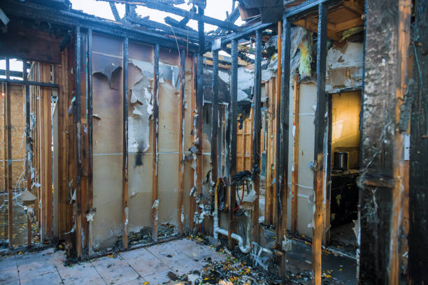 Professional Fire Damage Cleanup technician working in Dover, NJ
